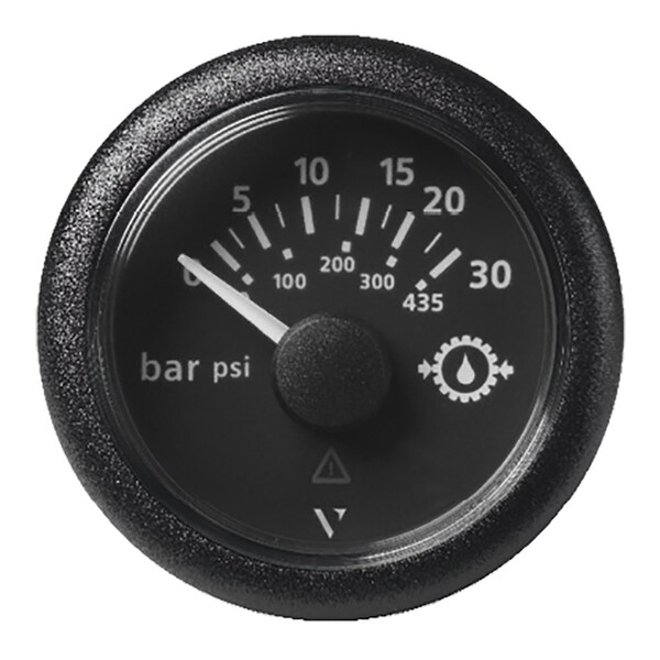 Veratron 52MM, 2-1/16 in., ViewLine Transmission Oil Pressure 30 Bar/435 PSI, Black Dial Round B A2C59514141 - main